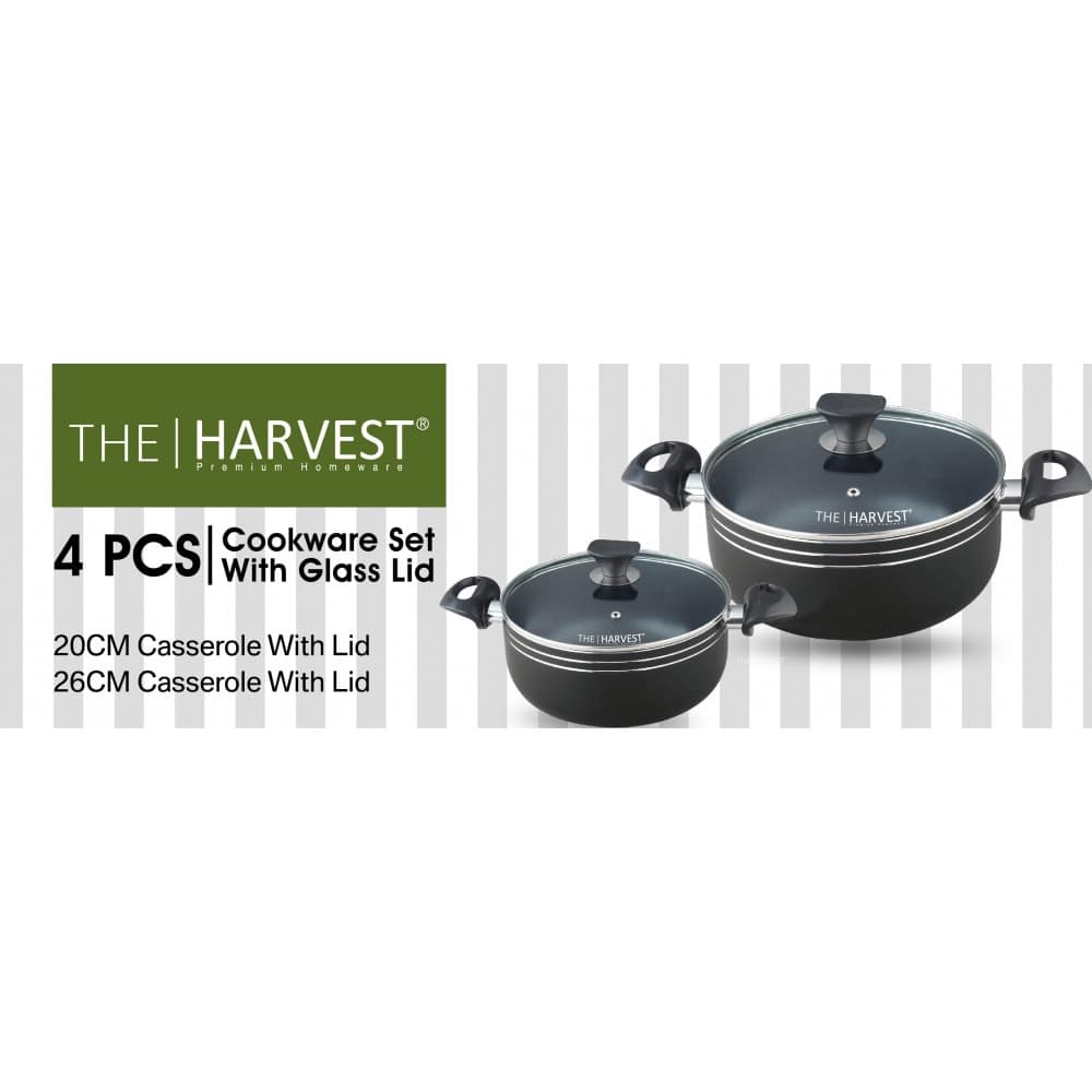 PREMIUM 4 Pcs Cookware Set With Glass Lid - Image 5