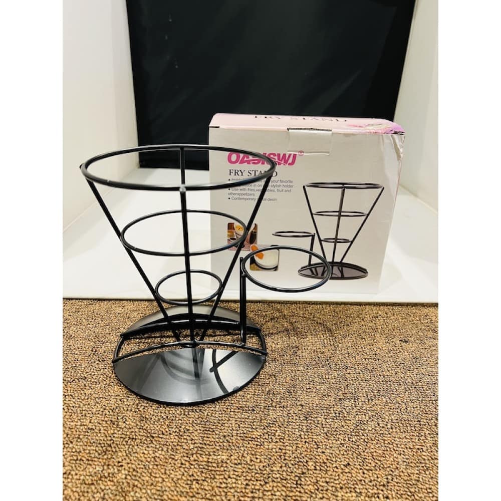 Cone French Fry Holder with Sauce Cup / Condiment Holder - Image 6