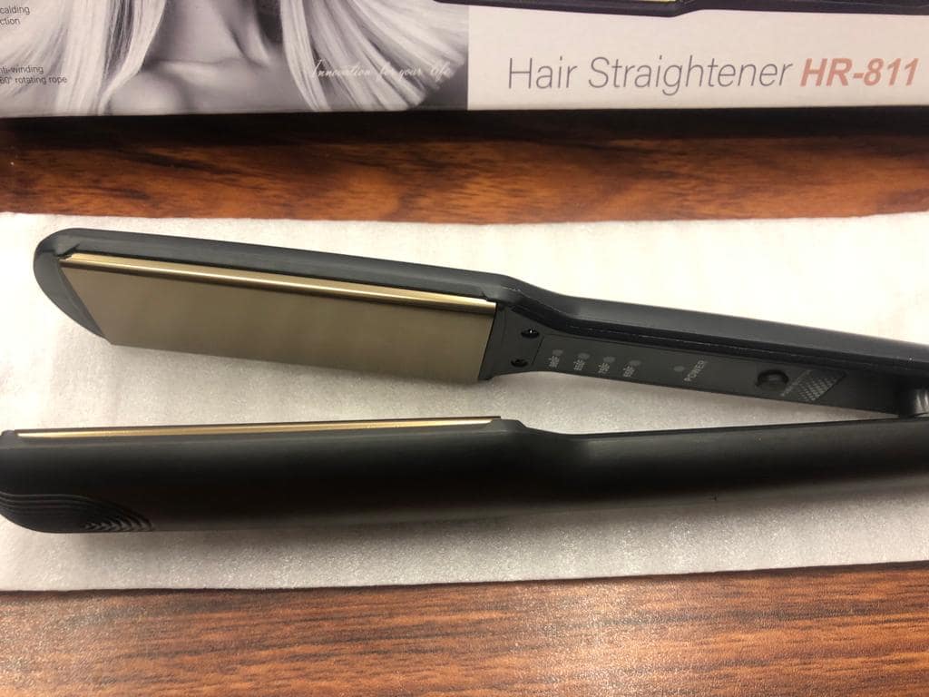 ROZIA Premium Professional Ceramic Hair Straightener/Iron HR-811 (Black, Gold) with warranty - Image 5