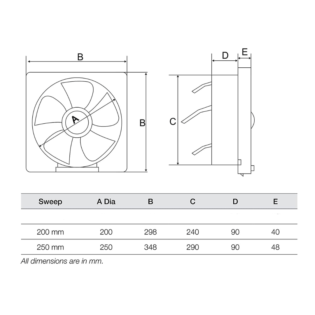 Havells Indian Plastic Exhaust Fan 08 & 10 Inch (06 Blade) - Image 3