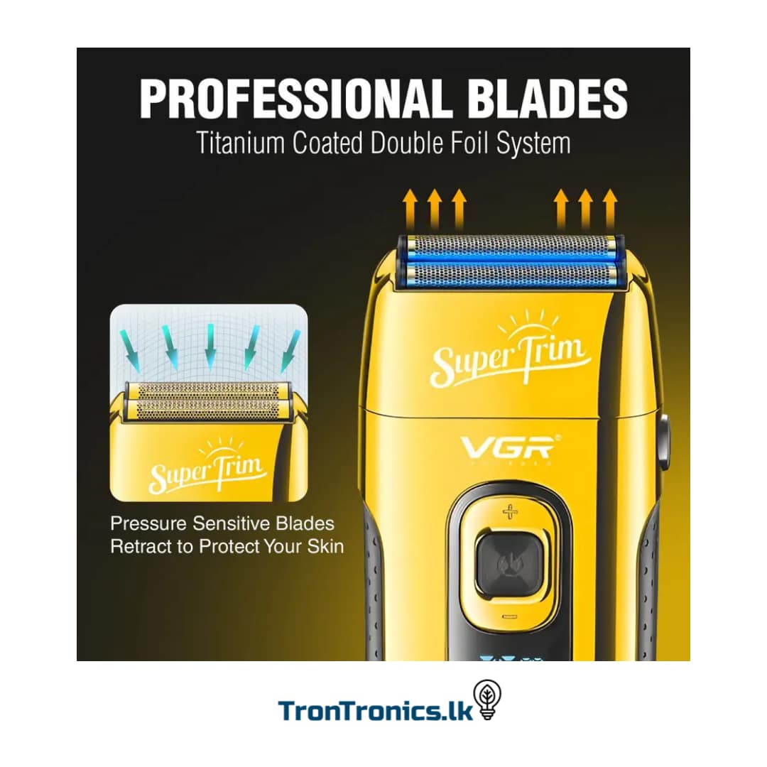 Premium VGR V-332 Professional saloon Series Shaver For Men Gold - Image 4