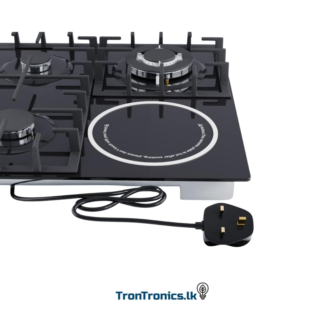 Puresonic Hybrid Gas & Ceramic 4 Stove Glass Hob with Flame Failure Device - Image 3