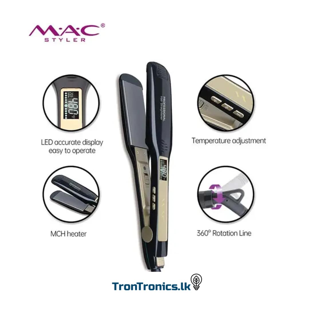 MAC Styler MC-5517 Professional Hair Straightener with LED Screen - Image 3