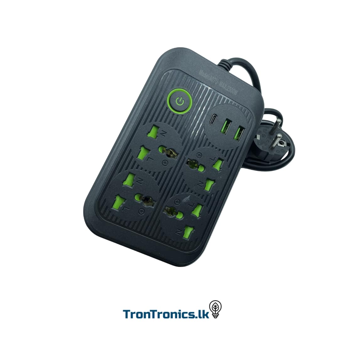 Power Socket Premium Extension Socket with Universal Plug & USB, Type C Ports 2500watts - Image 3