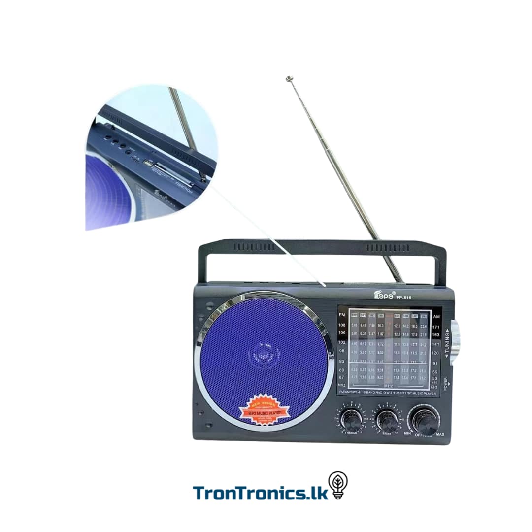 FP-819 Rechargeable Bluetooth Radio (Pen Drive) - Image 4