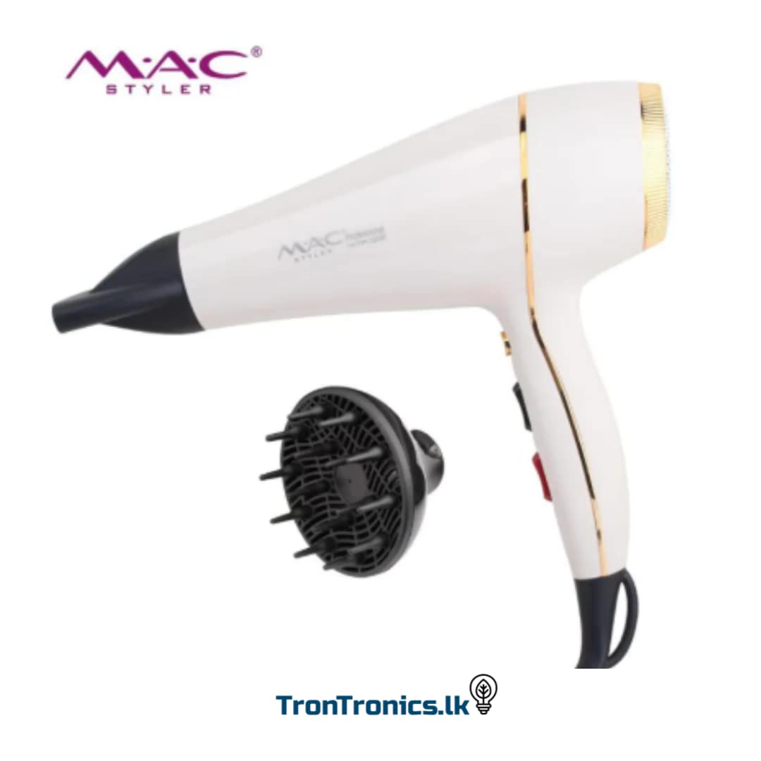 MAC Styler Professional Hair Dryer MC-6690 2200w / Saloon Hair Dryer with Diffuser - Image 2