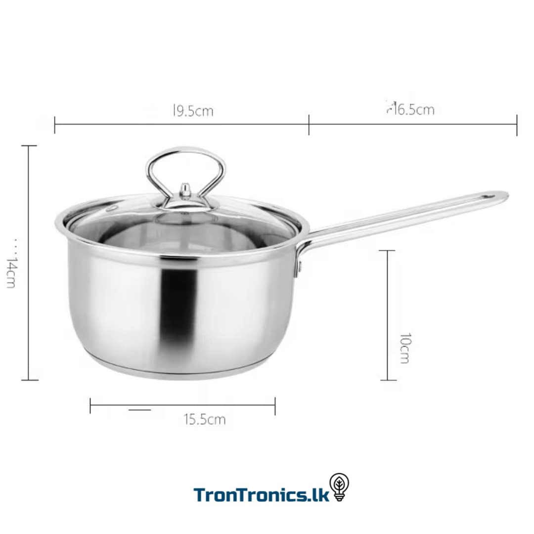 Premium Rich Stainless Steel Sauce Pan & Tea Pot – Durable, Elegant Cookware 100% Food Safe - Image 2
