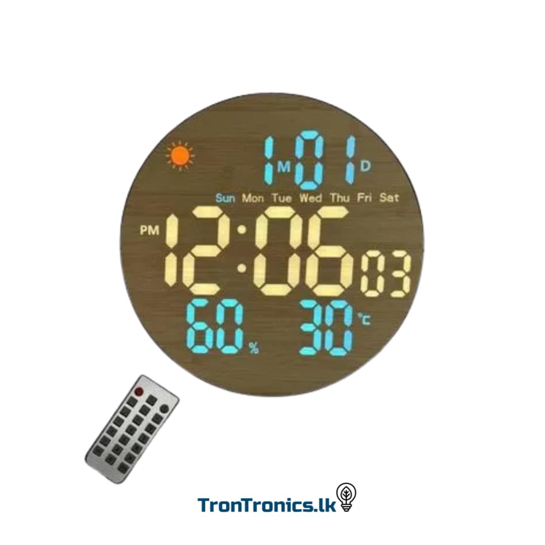 Gaosiio DS-5853L SmartWood LED Digital Wall Clock - Image 2