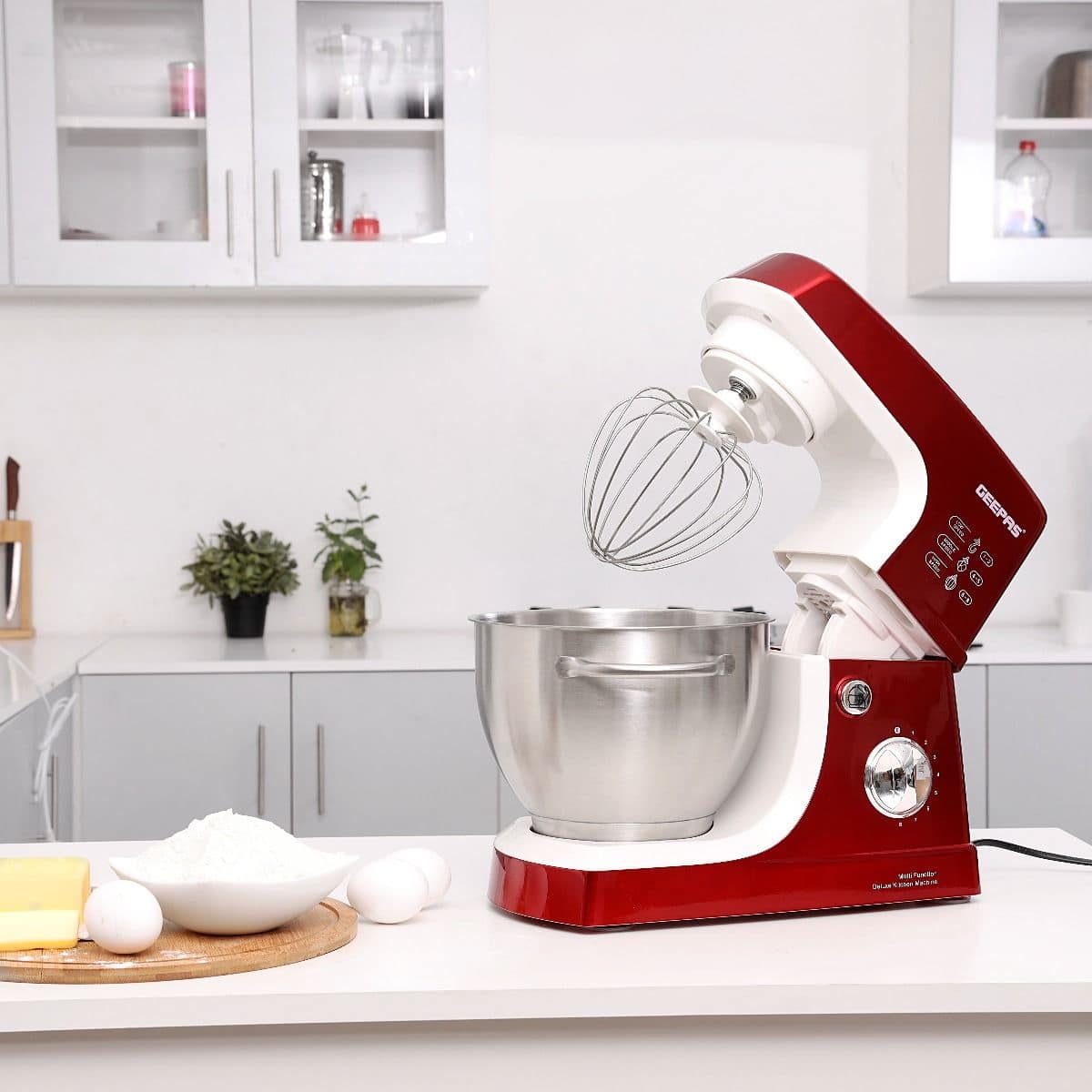 Geepas 3 In 1 600W Stand Mixer Blender - 8 Level Speed, Stainless Steel Bowl, Splash Guard GSM5442 - Image 7
