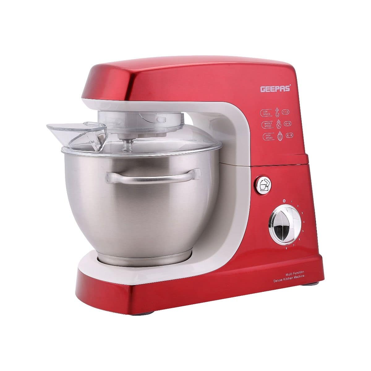 Geepas 3 In 1 600W Stand Mixer Blender - 8 Level Speed, Stainless Steel Bowl, Splash Guard GSM5442 - Image 6