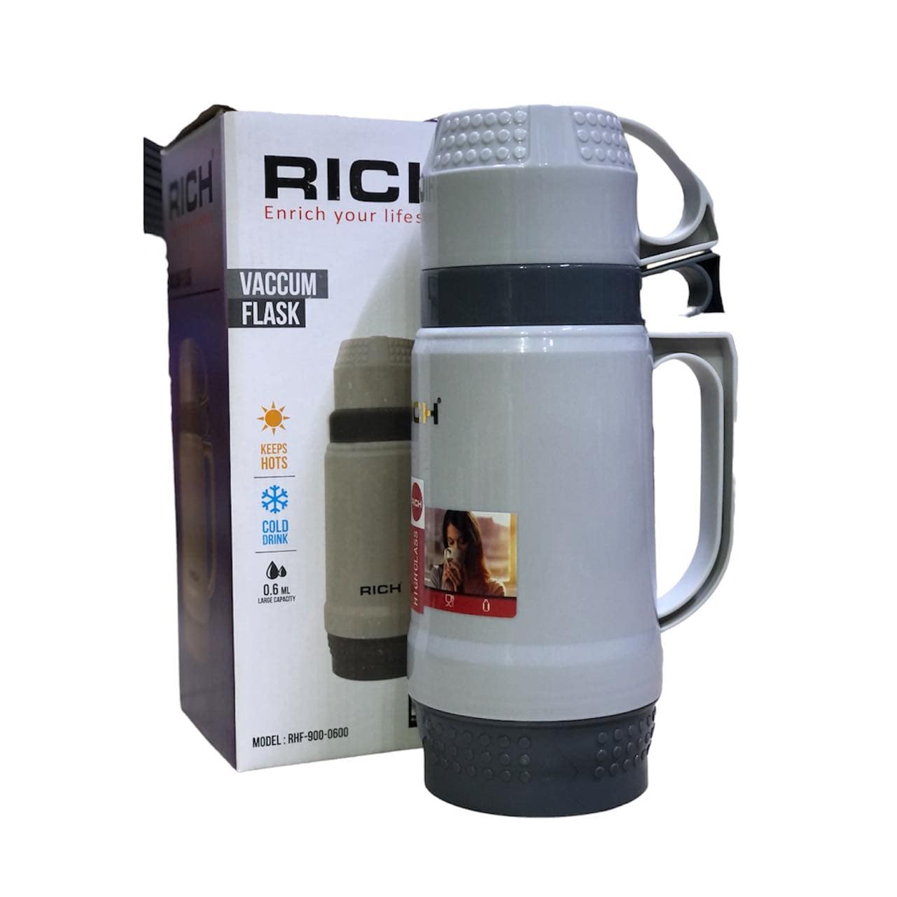 Rich Food Grade Vacuum Flasks 1.8, 1.0 & 0.6 Liters - Image 3