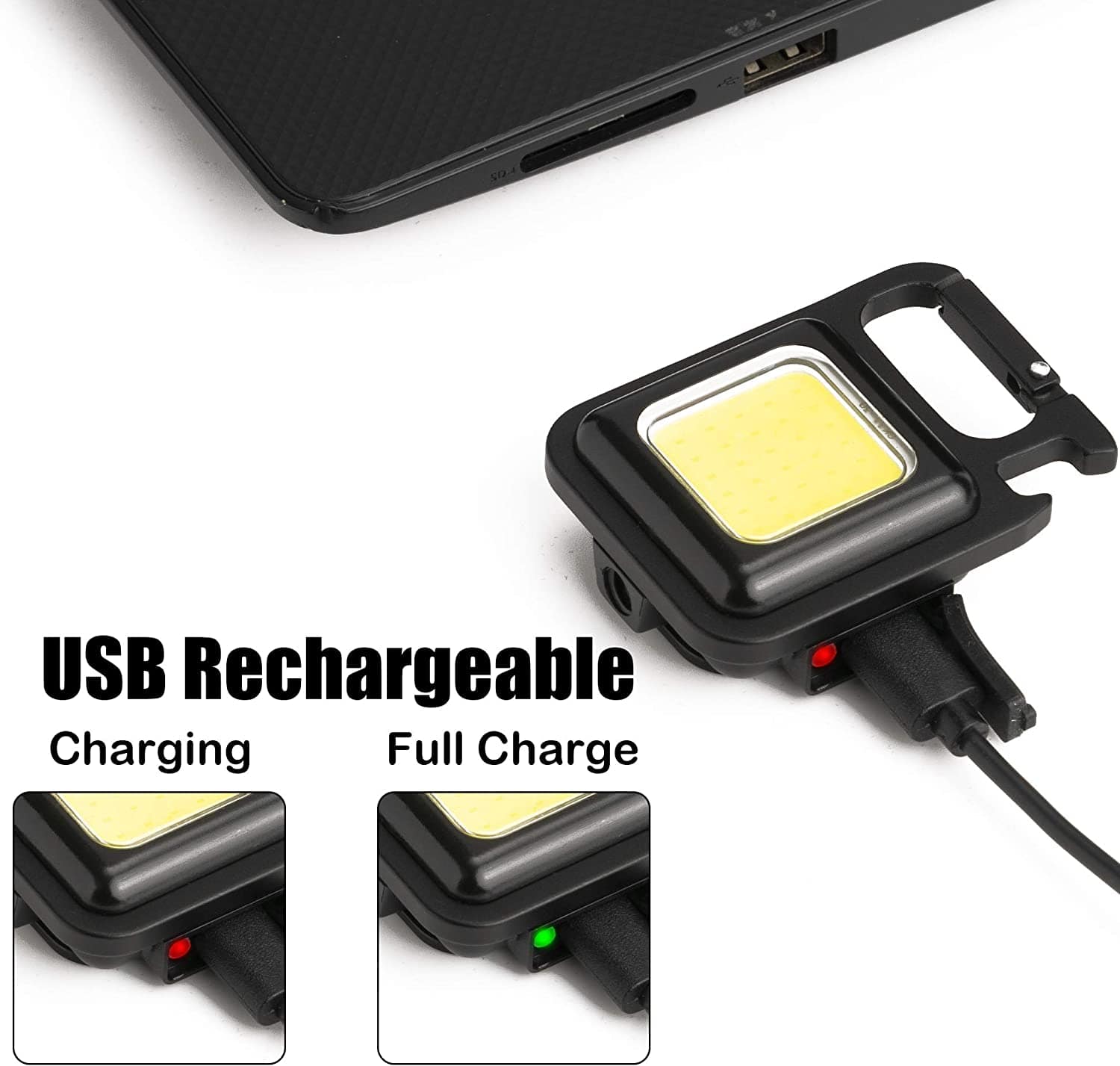 COB Rechargeable Keychain Light - Image 5