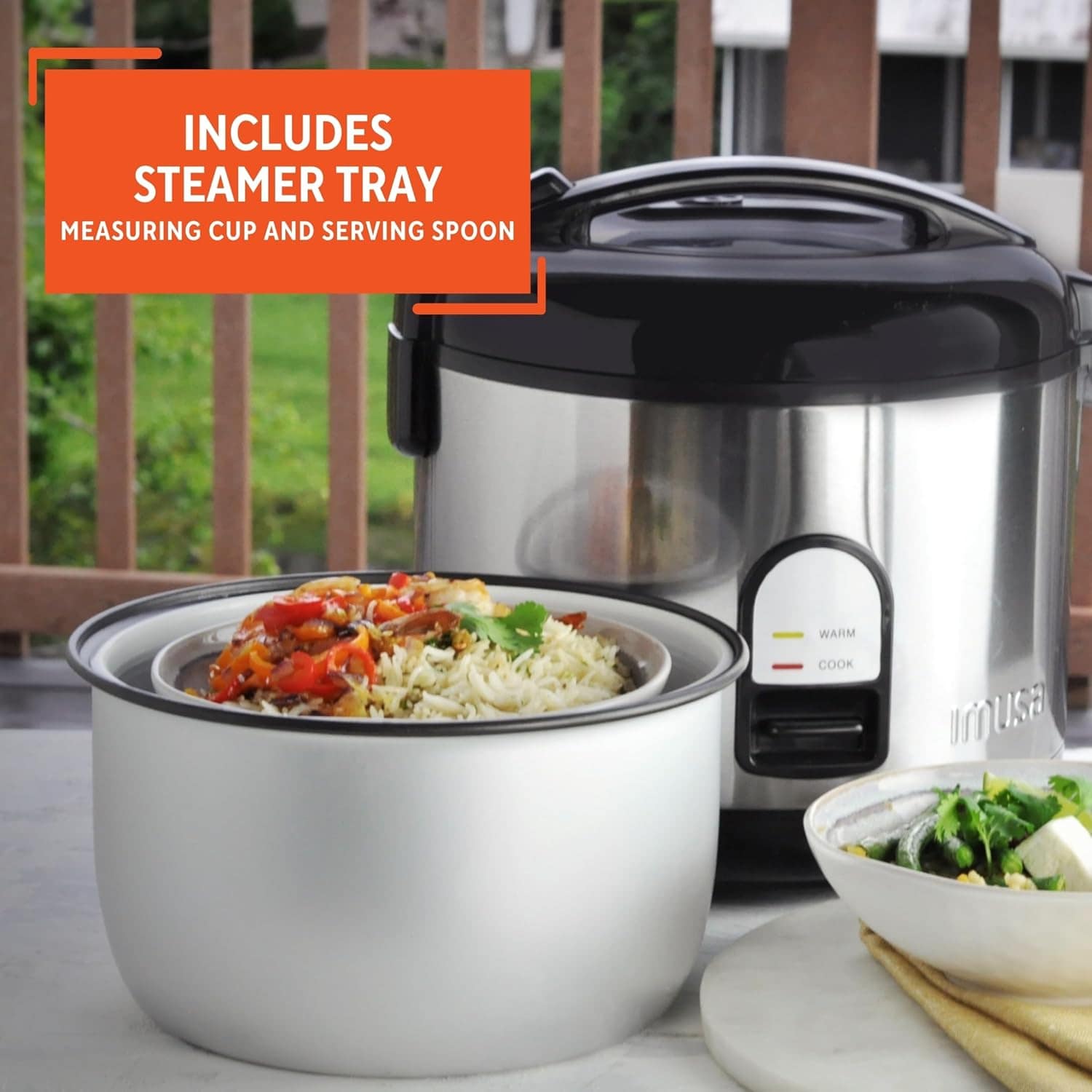 High Quality Stainless Steel Non-Stick Inner Pot 2.8 Liter Rice Cooker with Steamer (Warranty)"