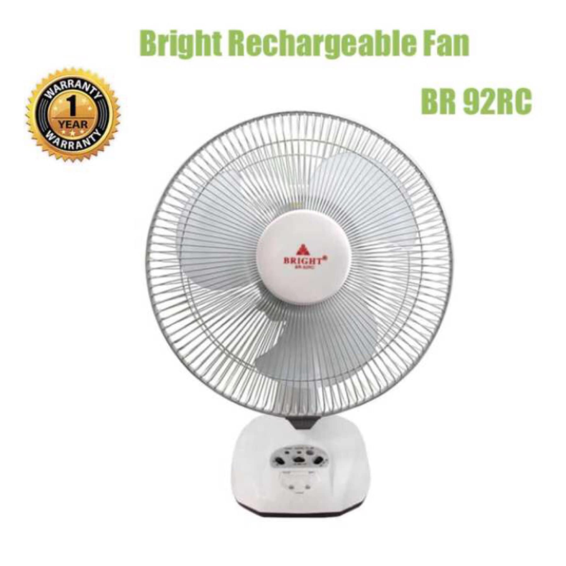 Bright Rechargeable Table Fan 12“ BR- 92RC - Image 4