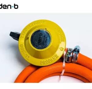LPG Gas Regulator without Meter Set with 1.5M Stainless Steel Hose, Hose Clamps (warranty)