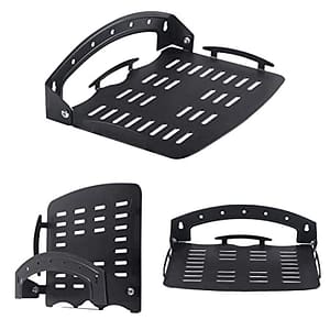 Steel Wall Mount Shelf Bracket for TV Accessories, DVD, PlayStation, Projector WiFi Router, Modem, TV Set Top Box Stand, (LIMITED EDITION BLACK)