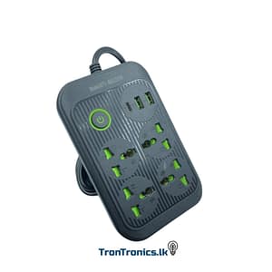 "Premium 2500W Extension Socket with Universal Plug, USB & Type-C Ports – Available at Trontronics Sri Lanka"