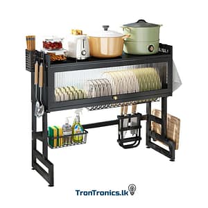 “37.40 inch Over The Sink Stainless Steel Dish Rack with Multi-Tier Storage – Available at Trontronics Sri Lanka”
