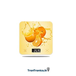 "Premium tempered glass kitchen scale with touch panel – available at Trontronics Sri Lanka"
