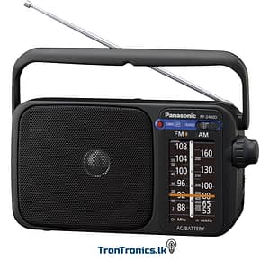 Panasonic RF-2400DEG Portable FM AM Radio available at Trontronics Sri Lanka – compact radio with clear sound and easy tuning.