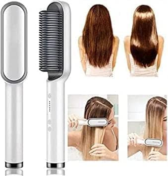 Ceramic Heated Hair Brush Hair straightener HQT-909B - Image 4