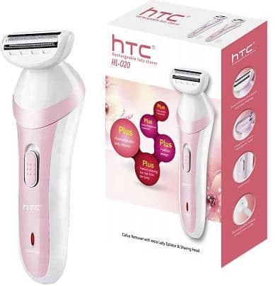 HTC HL-020 Rechargeable Lady Shaver For Women (Pink, White) - Image 7