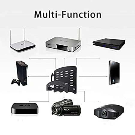 Steel Wall Mount Shelf Bracket for TV Accessories, DVD, PlayStation, Projector WiFi Router, Modem, TV Set Top Box Stand, (LIMITED EDITION BLACK) - Image 6