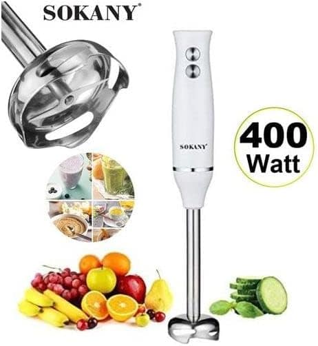 Sokany Stainless Steel Hand Blender SK-1707 – 400W, 2-Speed Control – Available in Sri Lanka from Trontronics.lk