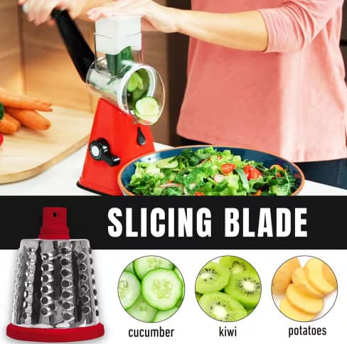 Nutri-Slicer 3-in-1 Spinning Counter-top Food Slicer and Grater - Image 5