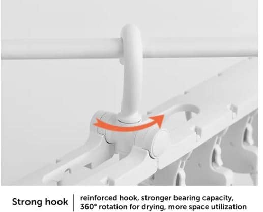 8-in-1 Multi-port Support Circle Clothes Hanger Saves Space Foldable Telescopic Magic Clothes Hanger No-Slip Laundry Rack - Image 7