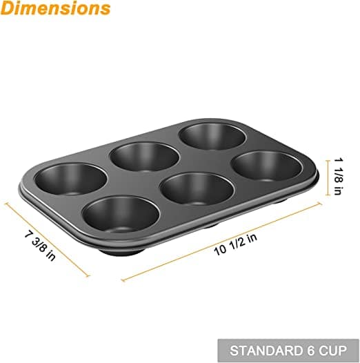 Carbon Steel Non-stick Muffin Pan 6 Cups - Image 4