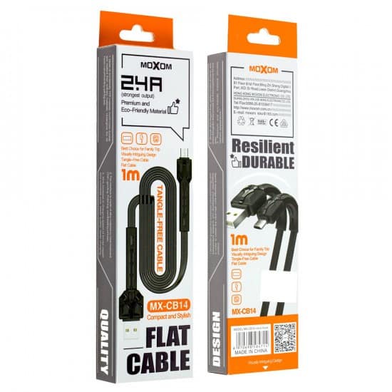 MOXOM USB to Lightening charging iphone cable with warranty Flat High quality premium Cable - Image 3