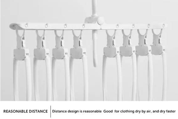8-in-1 Multi-port Support Circle Clothes Hanger Saves Space Foldable Telescopic Magic Clothes Hanger No-Slip Laundry Rack - Image 8