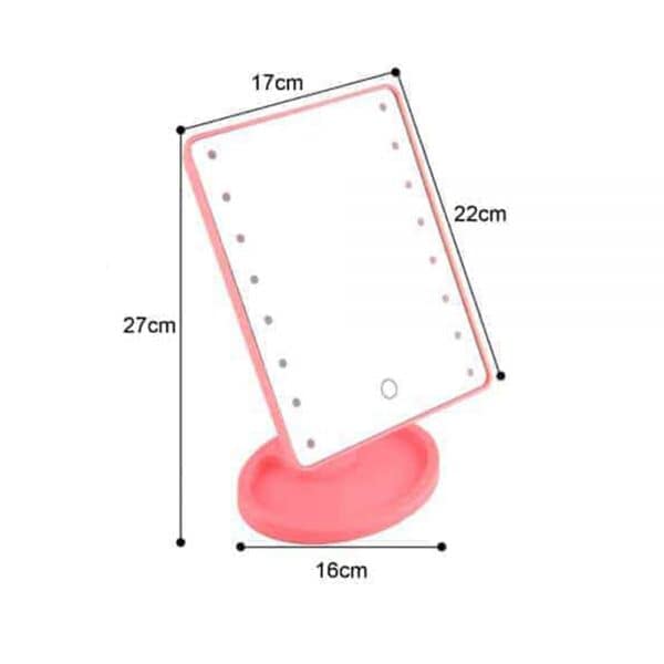 Make Up Vanity Illuminated Large LED Mirror with 16 LED Light - Image 4