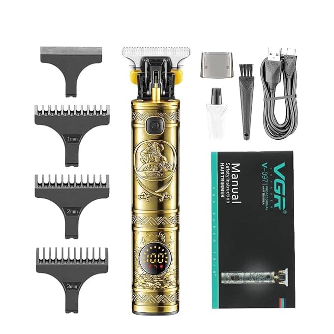VGR VL-097 Premium Vintage Rechargeable Hair Trimmer - Image 7