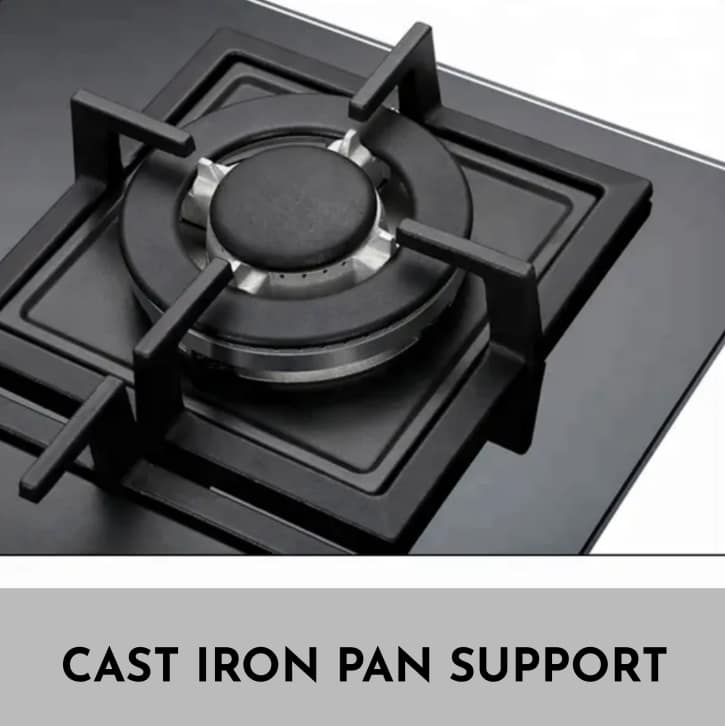 Premium Quality 4 Burner Glass Cooker Hob (Black) - Image 2