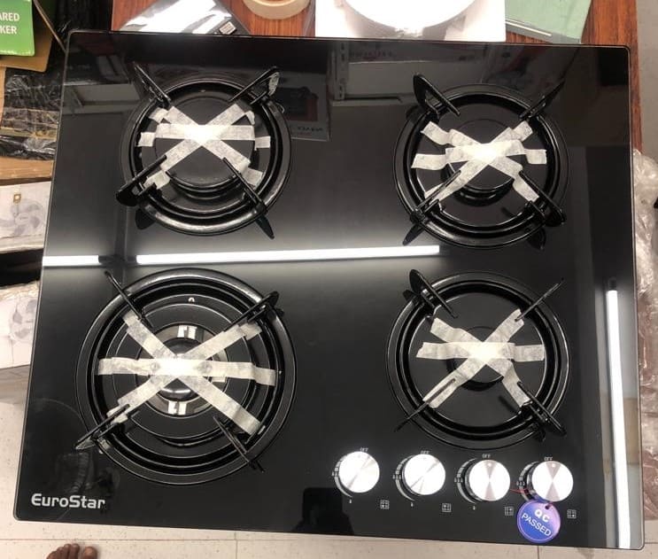 EURO Star 4 Burner Glass Top Gas Cooker High/Premium Quality with 1 year Company Warranty - Image 2