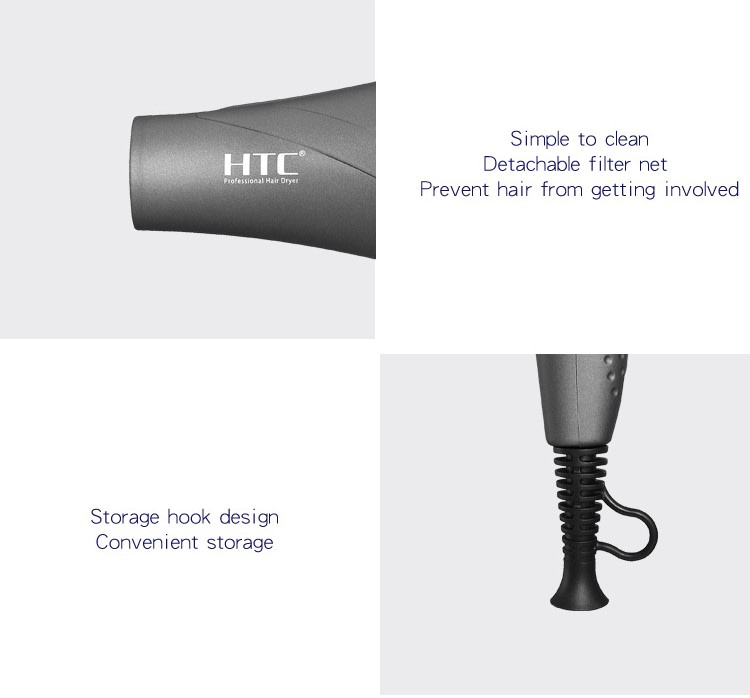 HTC Saloon Grade High Quality Hair Dryer (Matt Finish) 2300W - Image 6