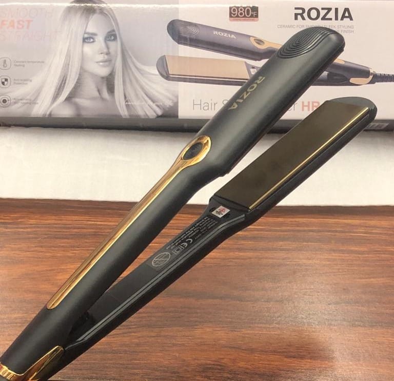 ROZIA Premium Professional Ceramic Hair Straightener/Iron HR-811 (Black, Gold) with warranty - Image 8