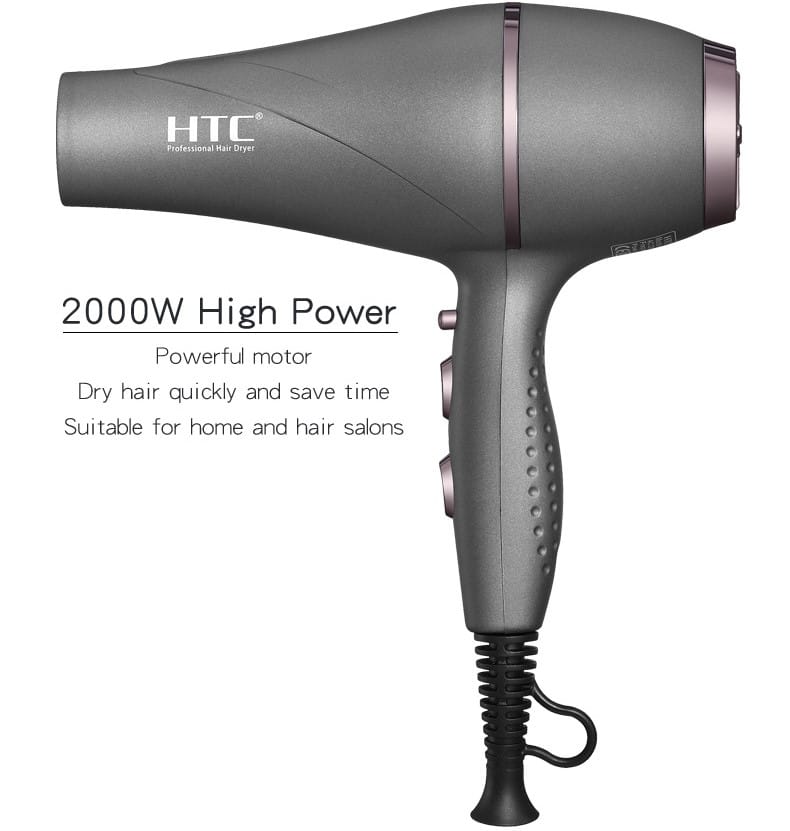 HTC Saloon Grade High Quality Hair Dryer (Matt Finish) 2300W - Image 2