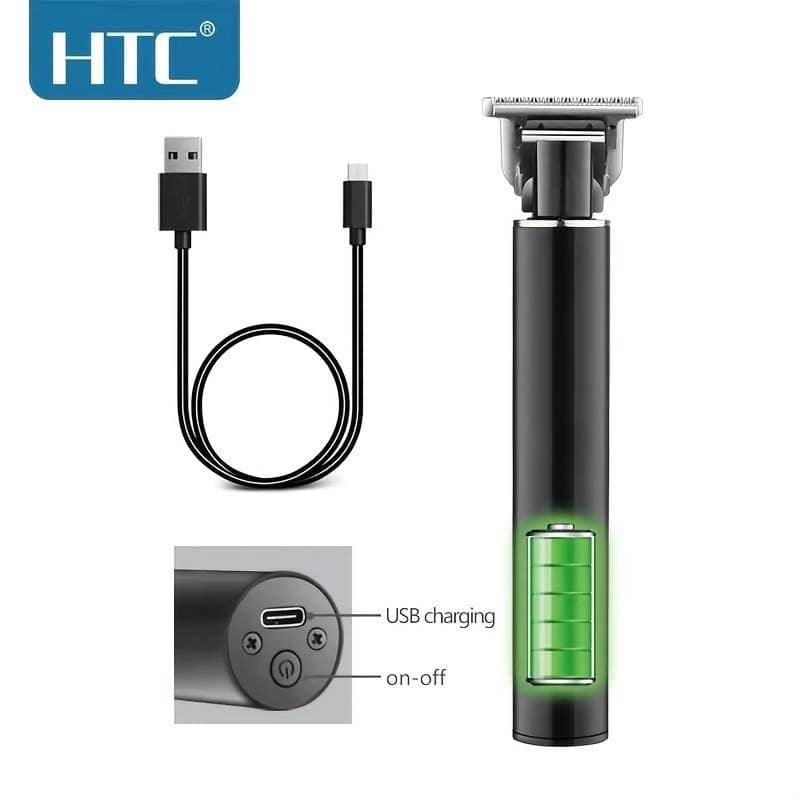 HTC AT-115 Fully Metal Body Professional Mens T- Blade Zero Cutting Hair Trimmer - Image 3