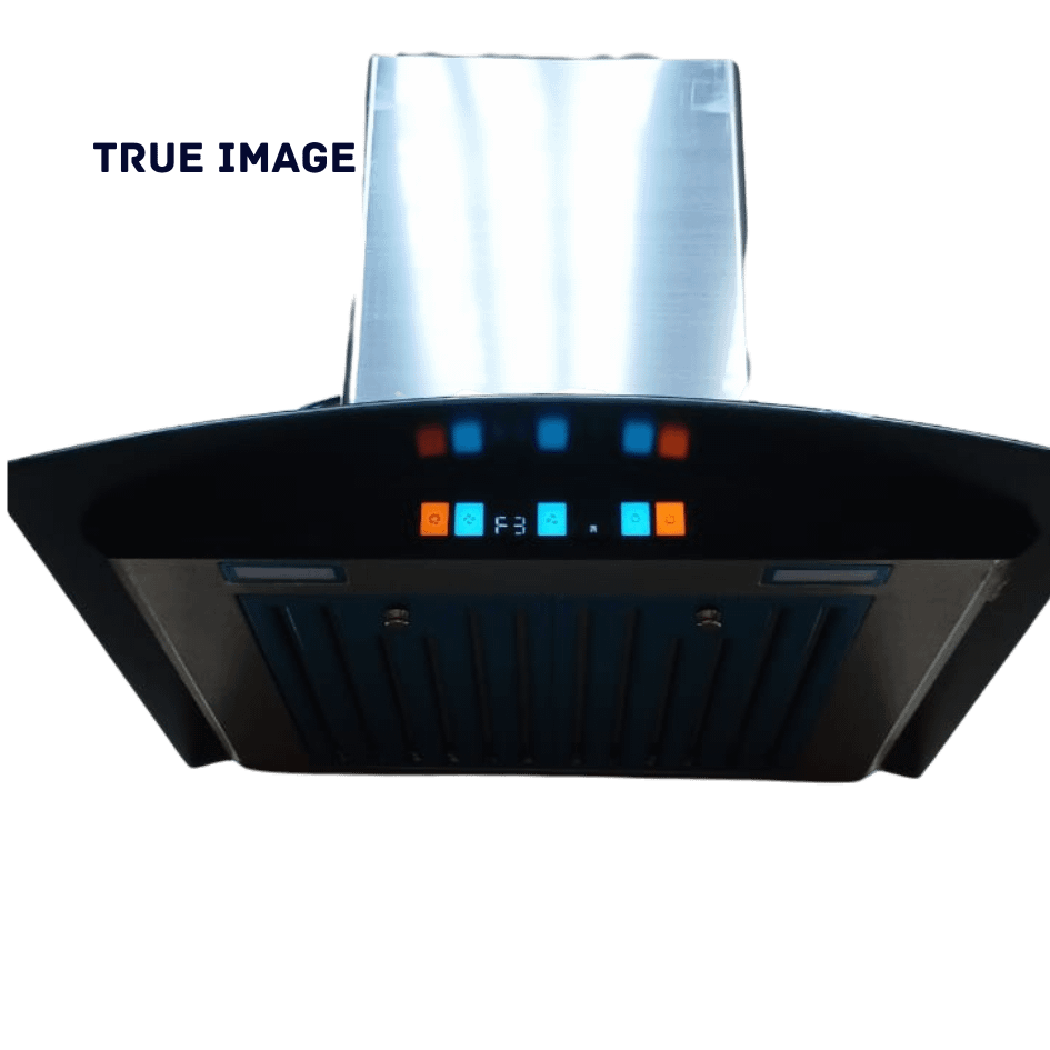Premium Curved Glass 60cm Cooker Hood with touch and motion Sensor (Black) - Image 9