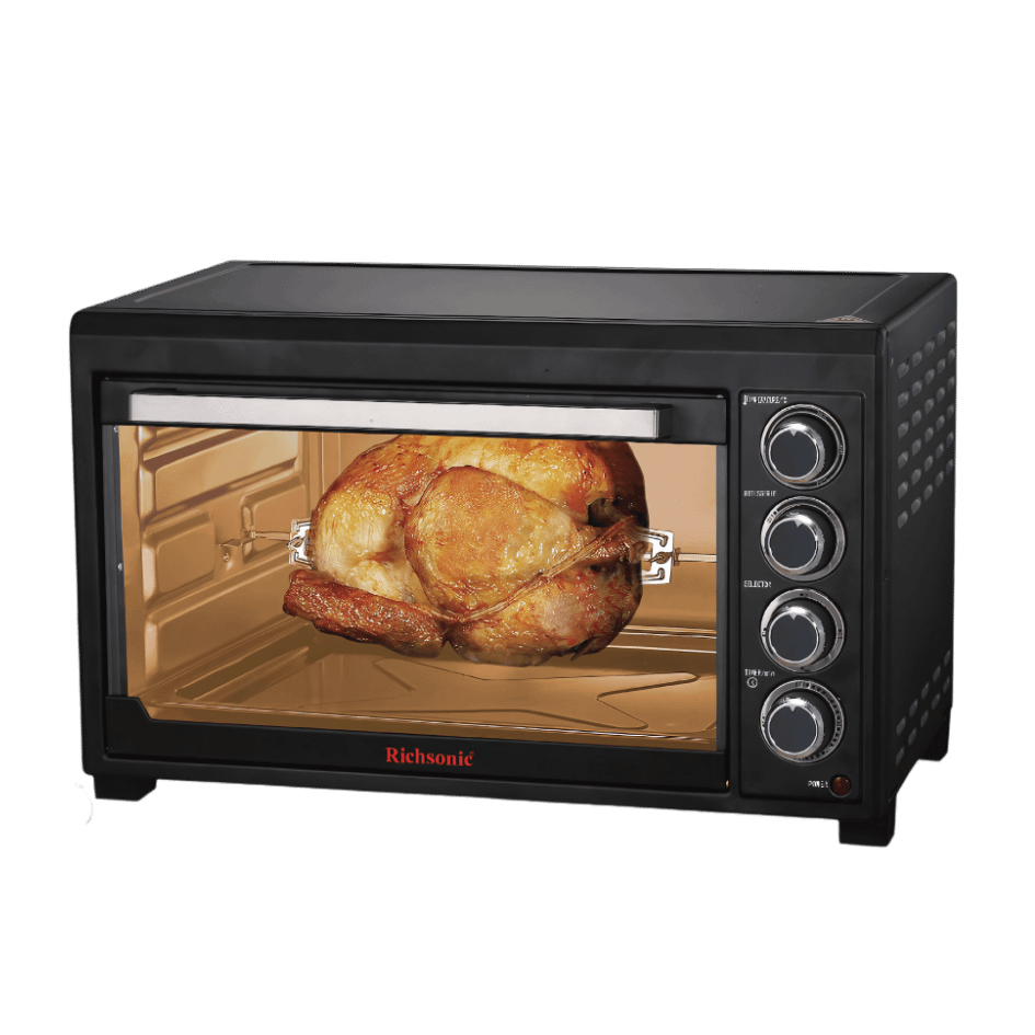 Richsonic 45L Electric Oven with Rotisserie, Grill, Baking Tray & Glass Door – Available at Trontronics.lk