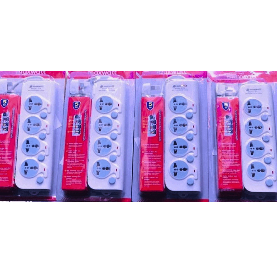 Power Strip Sri Lanka, Heavy Duty Extension Cord, Maxwatt Power Strip, 5 Socket Extension, 4 Socket Extension, Appliance Extension Cord Sri Lanka, Individual Switch Power Strip, Surge Protector Sri Lanka
