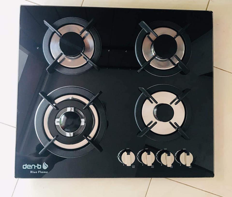 Den-b 4 Burner Black Tempered Glass Cooker Hob - Image 2