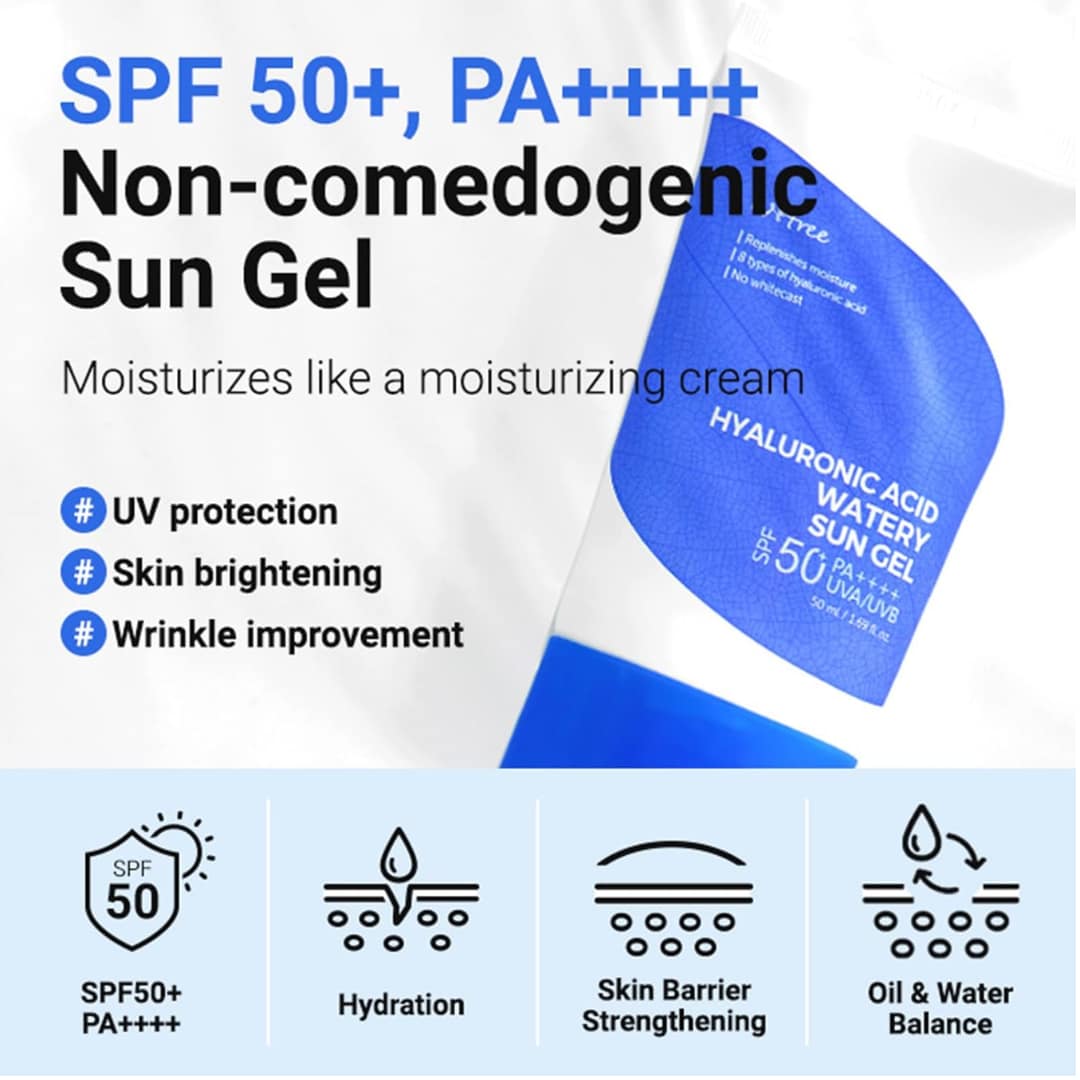 Isntree Hyaluronic Acid Watery Sun Gel 50ml - Image 5