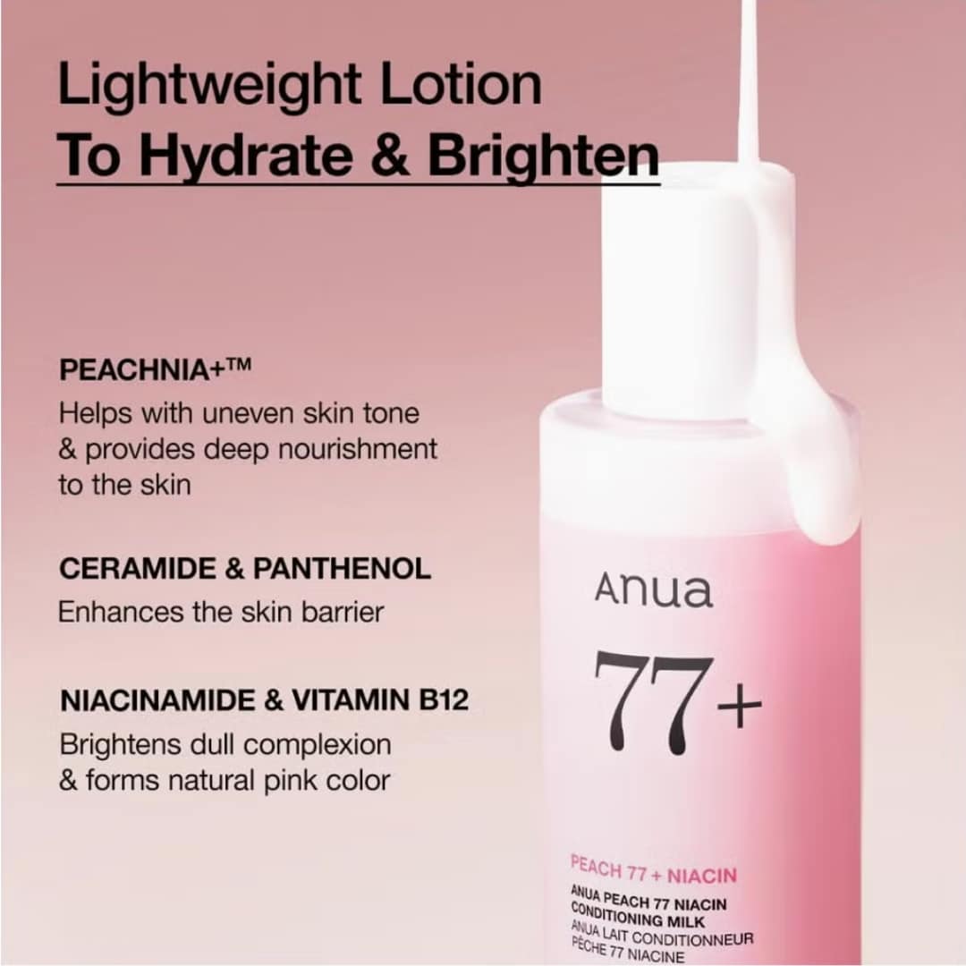Anua Peach 77% Niacin Conditioning Milk 150ml - Image 5