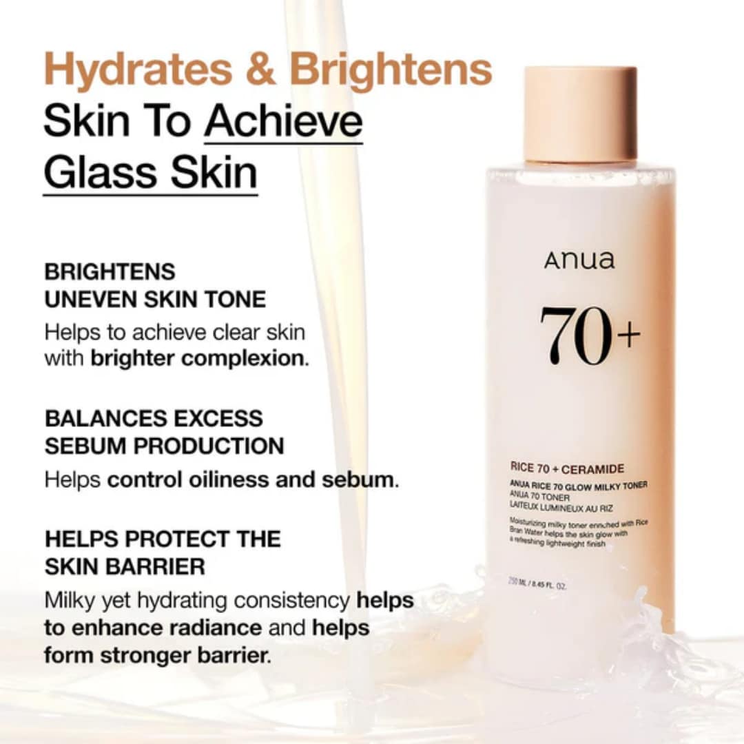 Anua Rice 70 Glow Milky Toner 150ml - Image 3