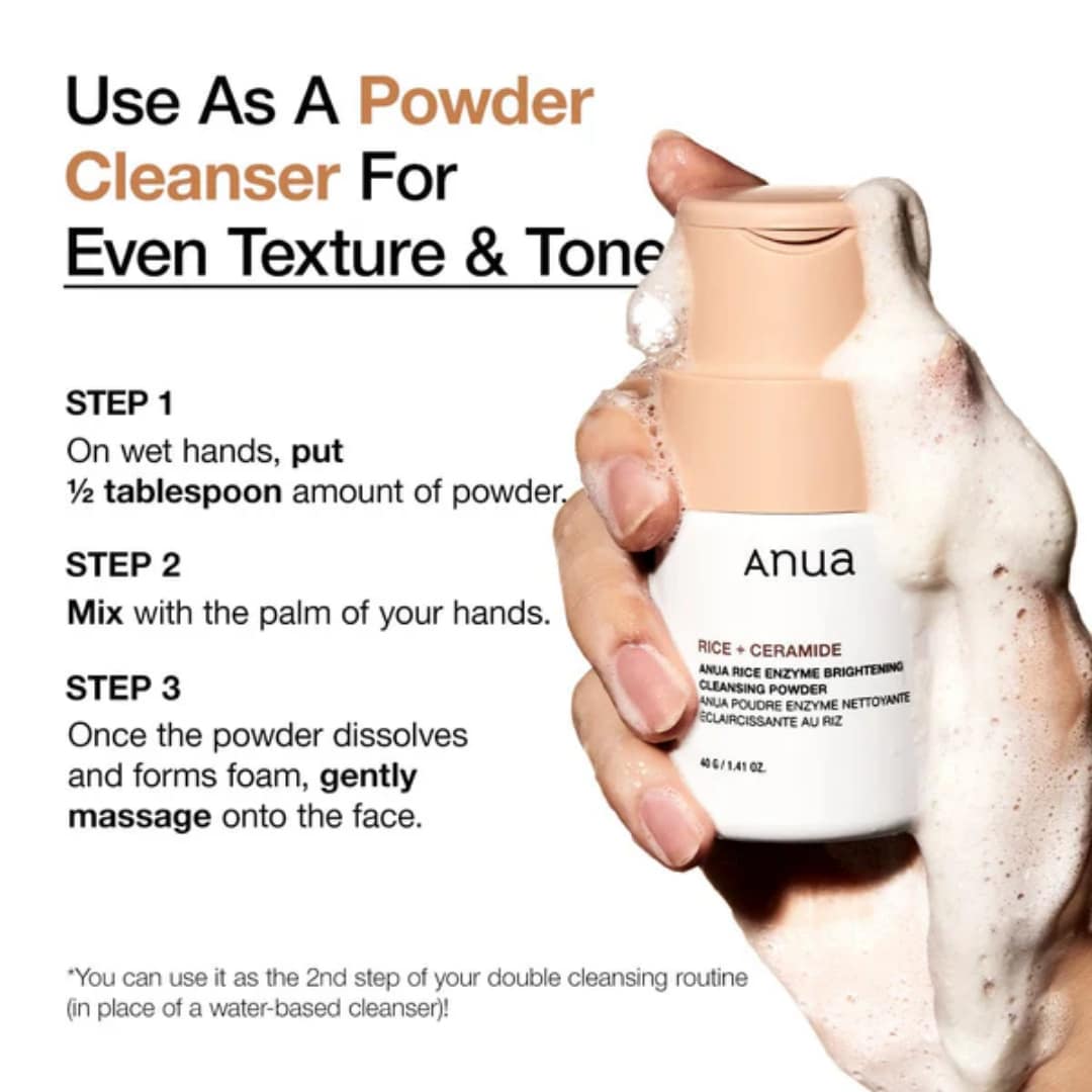Anua Rice Enzyme Brightening Cleansing Powder 40g - Image 2
