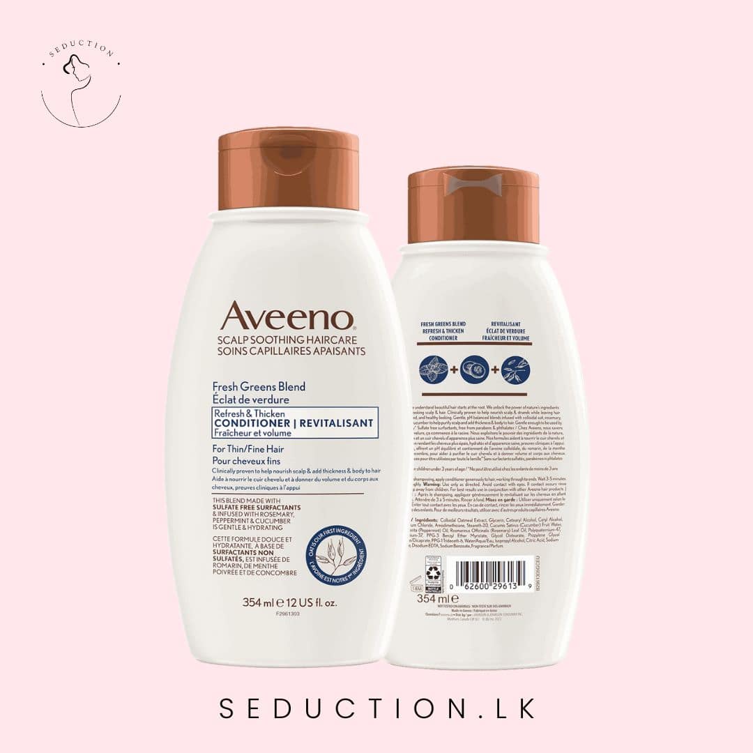 Aveeno Fresh Greens Blend Refresh and Thicken Conditioner for Thin/Fine Hair 354ml
